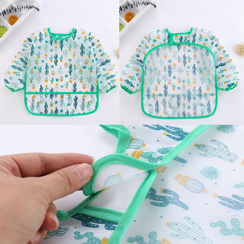 Avental de manga comprida para bebês - BYTE SMART